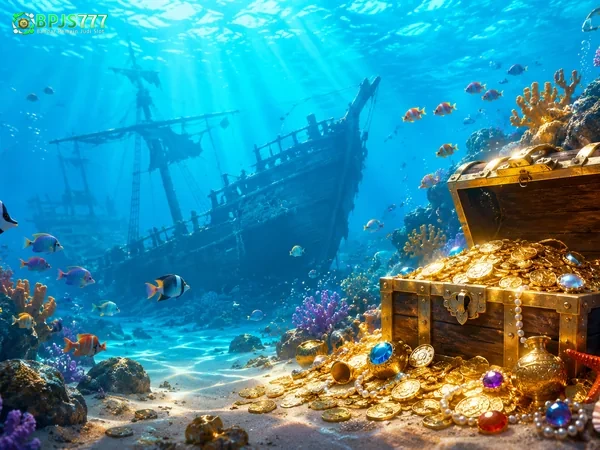 Tampilan permainan Pirate Fishing dan area permainan bawah laut